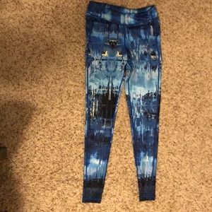 Patterned Blue Reebok Leggings